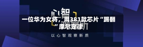 一位华为女将	，用381款芯片“踢翻”摩尔定律-第3张图片