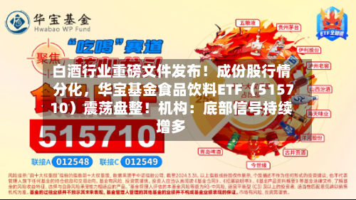 白酒行业重磅文件发布！成份股行情分化	，华宝基金食品饮料ETF（515710）震荡盘整！机构：底部信号持续增多-第2张图片