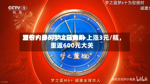 酒价内参6月16日费用发布：洋河梦之蓝M6+上涨3元/瓶	，重返600元大关-第2张图片