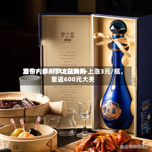酒价内参6月16日费用发布：洋河梦之蓝M6+上涨3元/瓶	，重返600元大关-第3张图片