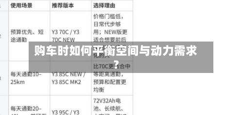 购车时如何平衡空间与动力需求？