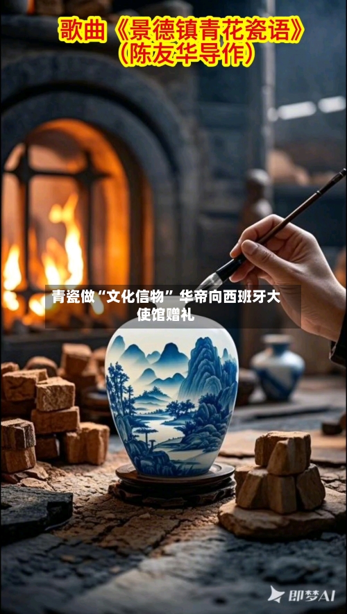 青瓷做“文化信物	” 华帝向西班牙大使馆赠礼-第2张图片