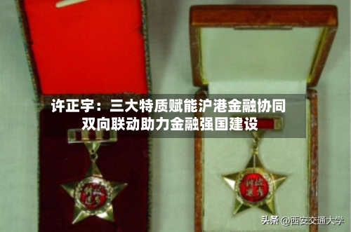 许正宇:三大特质赋能沪港金融协同 双向联动助力金融强国建设-第2张图片
