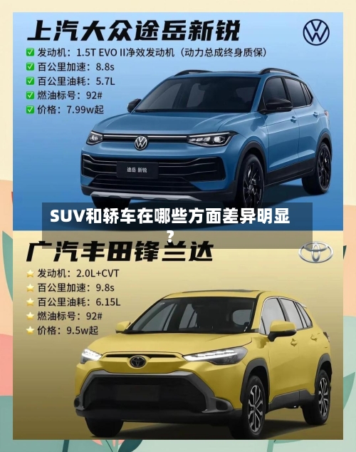 SUV和轿车在哪些方面差异明显？