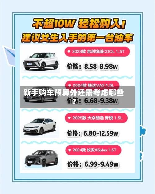 新手购车预算外还需考虑哪些？