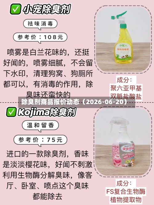 除臭剂商品报价动态（2026-06-20）