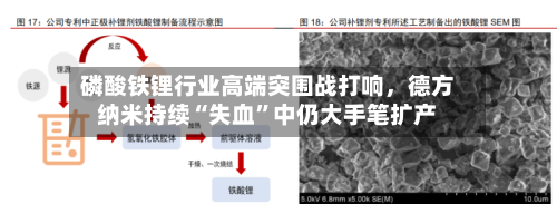 磷酸铁锂行业高端突围战打响，德方纳米持续“失血”中仍大手笔扩产-第3张图片