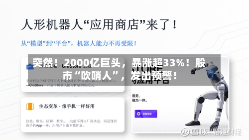 突然！2000亿巨头，暴涨超33%！股市“吹哨人	”，发出预警！-第2张图片