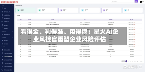 看得全	、判得准、用得稳：星火AI企业风控官重塑企业风险评估-第2张图片