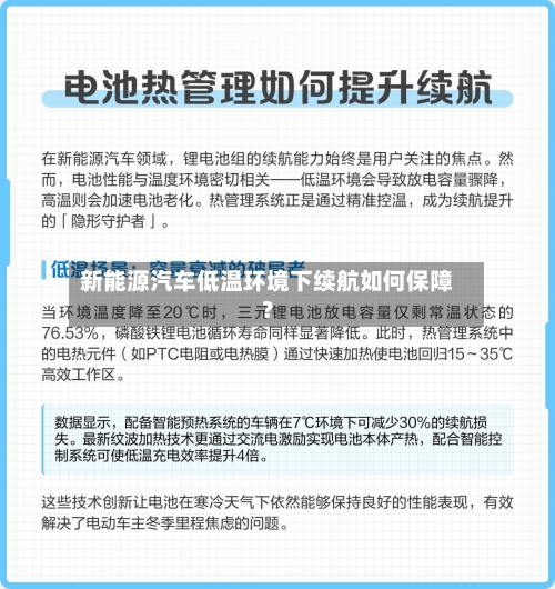 新能源汽车低温环境下续航如何保障？