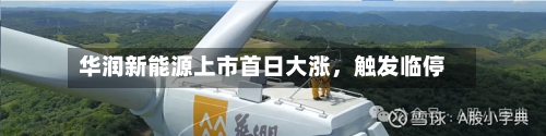 华润新能源上市首日大涨，触发临停-第2张图片