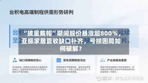 “披星戴帽”期间股价暴涨超800％，亚振家居营收缺口补齐	，亏损困局如何破解？-第3张图片
