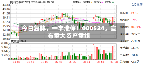 今日复牌，一字涨停！000524，宣布重大资产重组-第2张图片