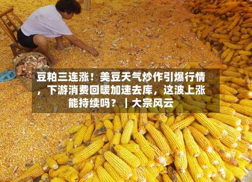 豆粕三连涨！美豆天气炒作引爆行情，下游消费回暖加速去库，这波上涨能持续吗？｜大宗风云-第2张图片